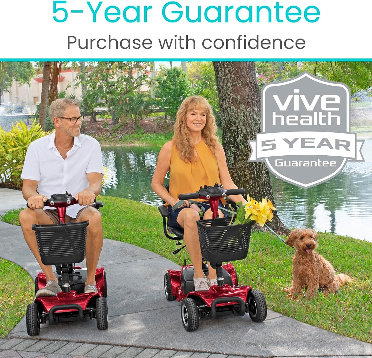 4 Wheel Mobility Scooter - Electric Powered with Seat for Seniors