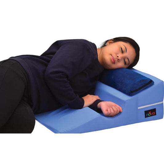 Bed Wedge for Side Sleepers with Half Roll Pillow