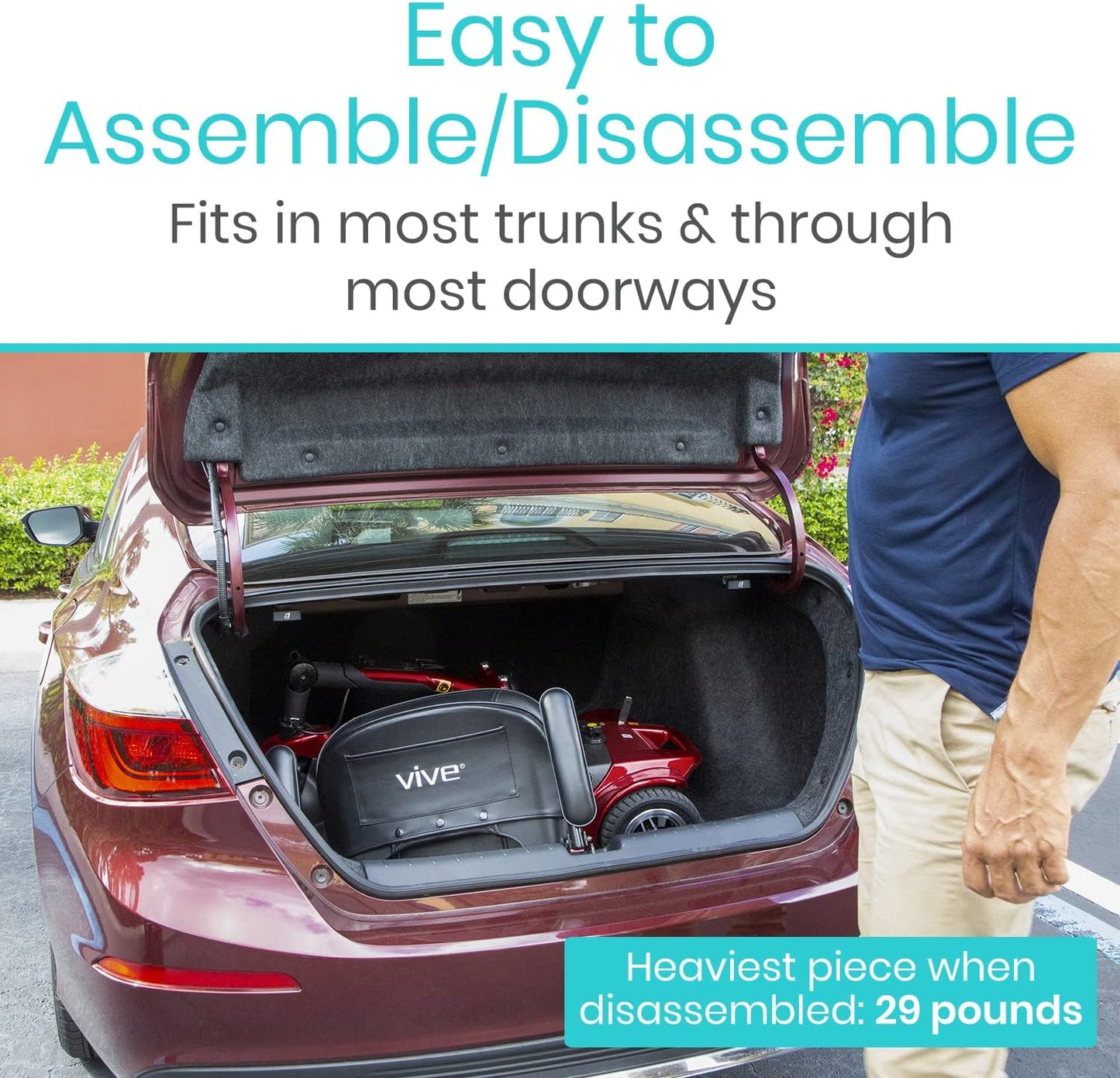 4 Wheel Mobility Scooter - Electric Powered with Seat for Seniors
